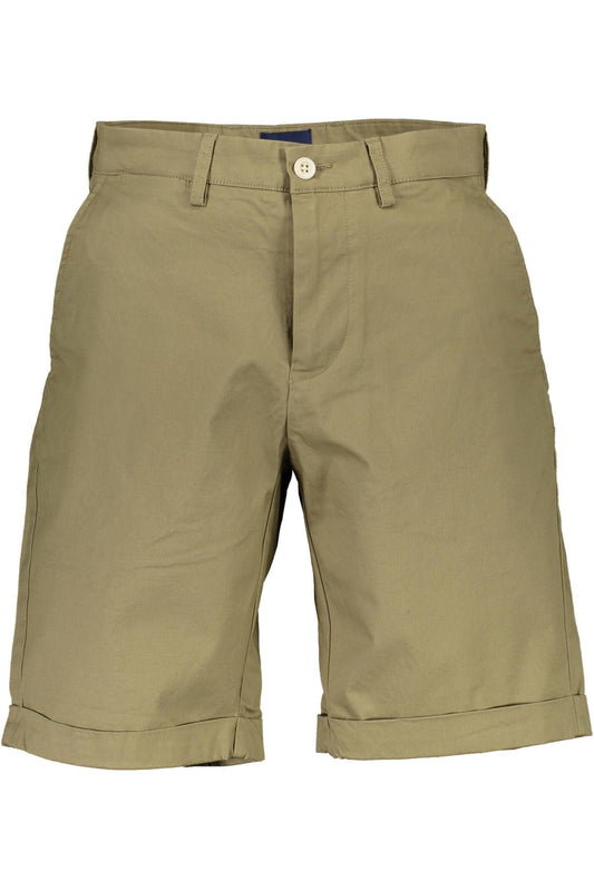 Green Cotton Men Pant