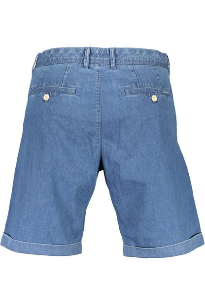 Light Blue Cotton Men Bermuda Shorts