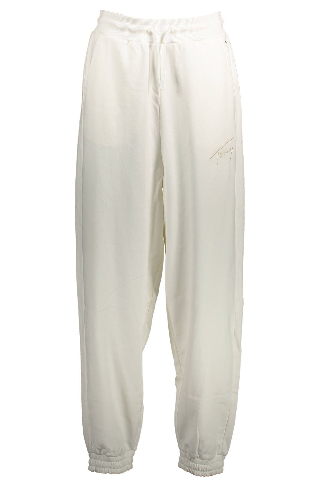 White Cotton Women Trousers