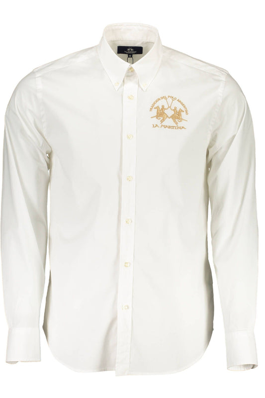 White Cotton Mens Shirt