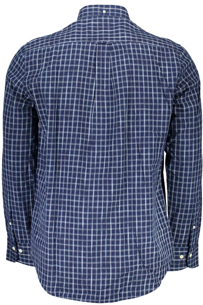 Blue Cotton Men Shirt