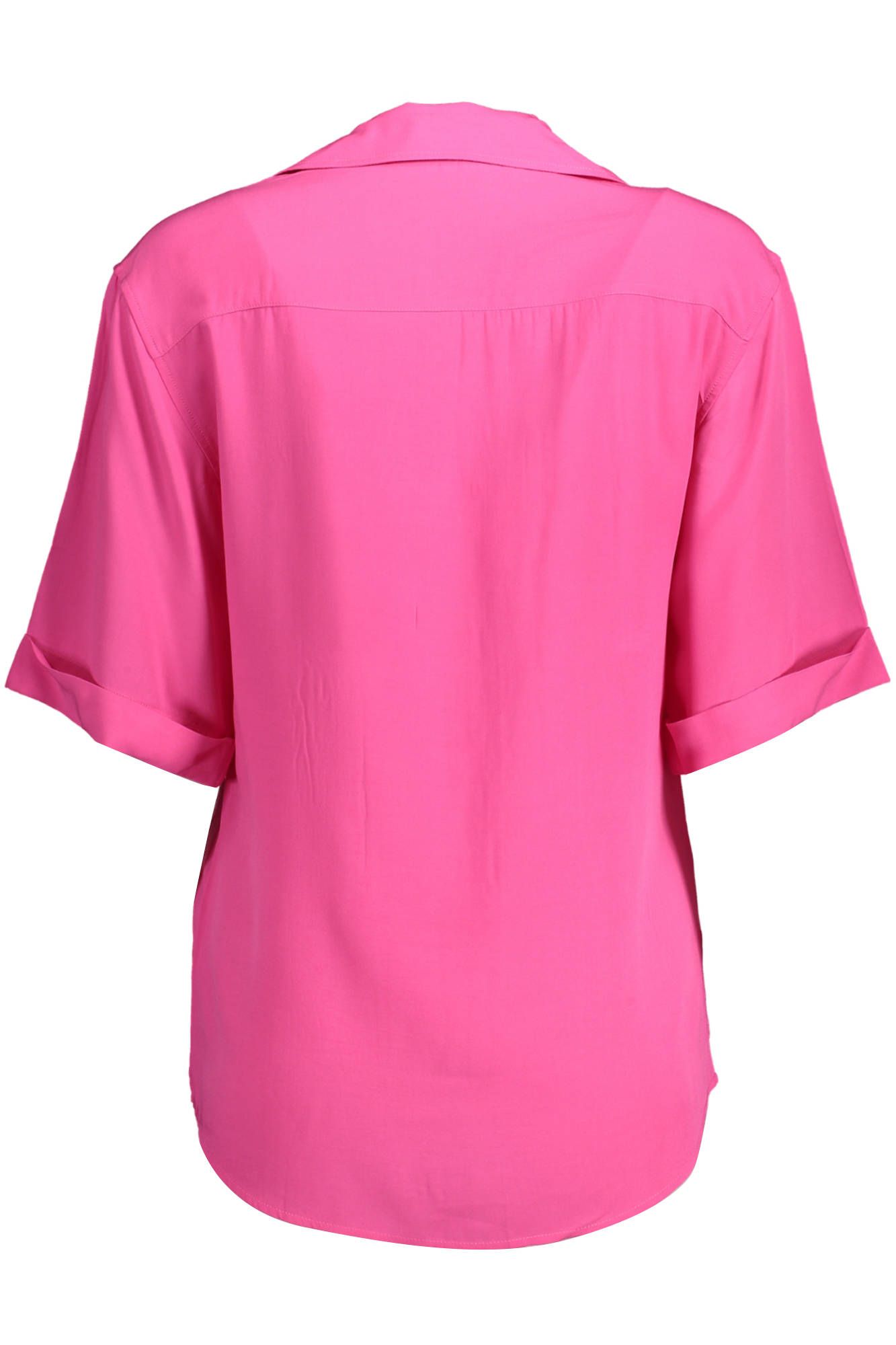 Pink Viscose Women Shirt