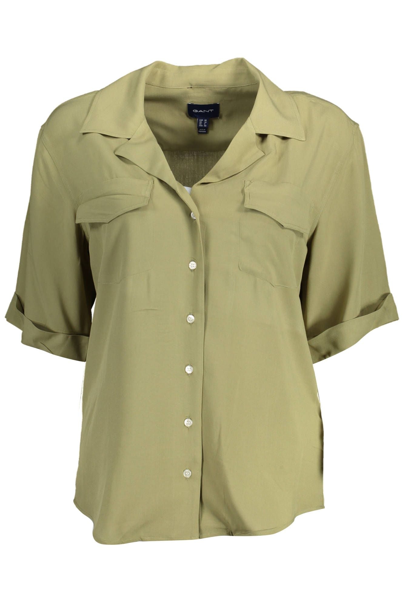 Green Viscose Women Shirt