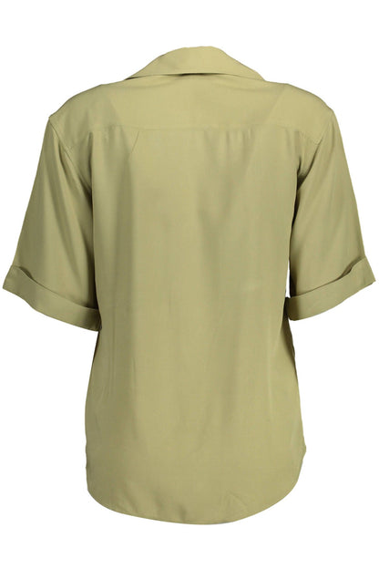 Green Viscose Women Shirt