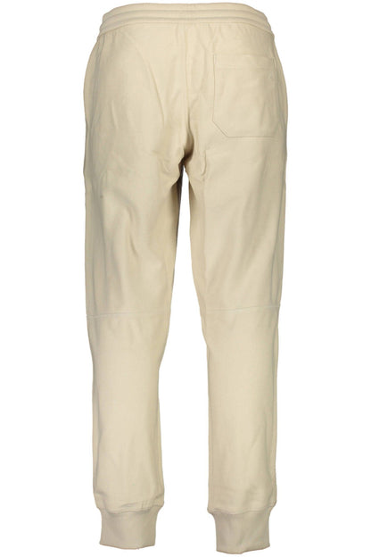 Beige Cotton Men Pants