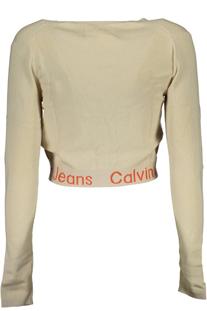 Beige Lyocell Women Sweater