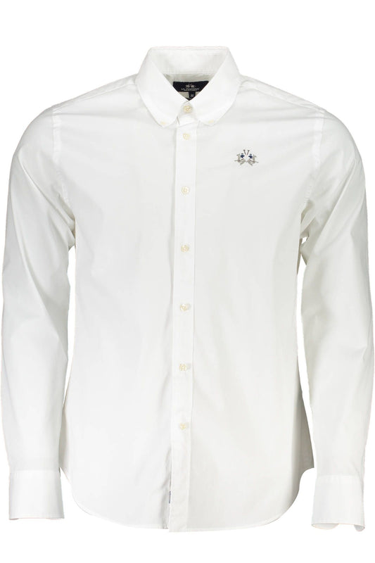 White Cotton Men Shirt