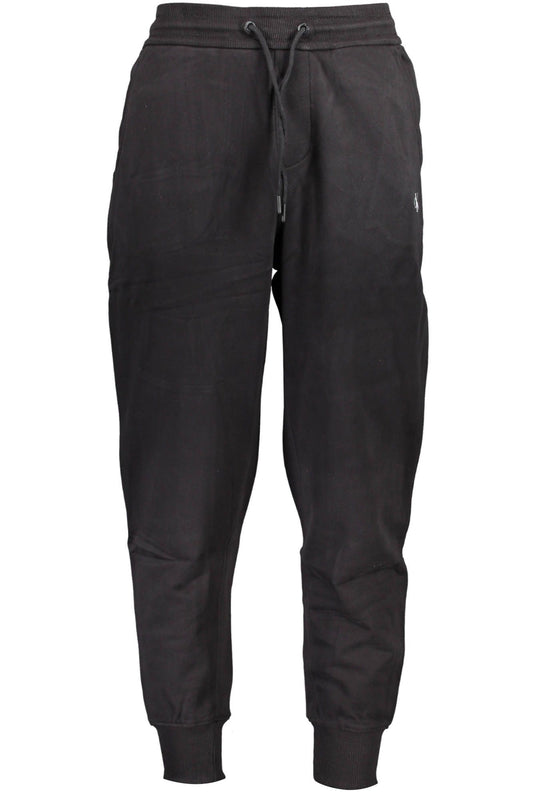 Black Cotton Men Trousers