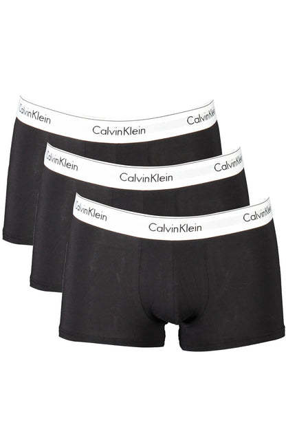 Black Cotton Men Boxer