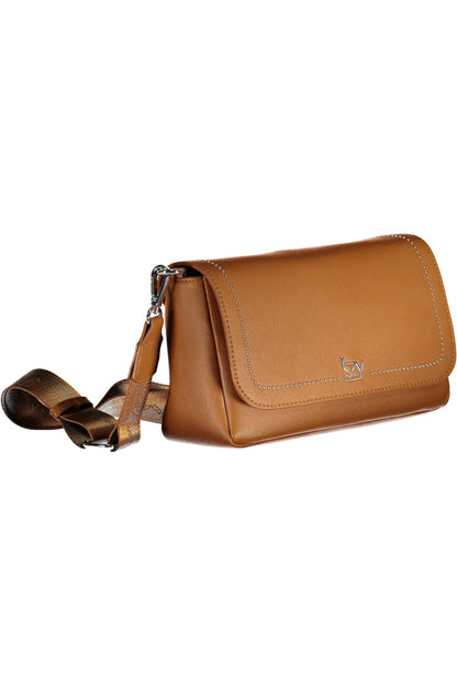 Brown Polyethylene Women Handbag