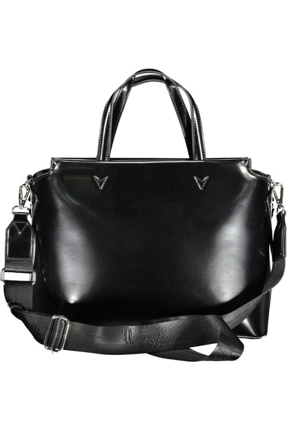 Black Polyethylene Women Handbag