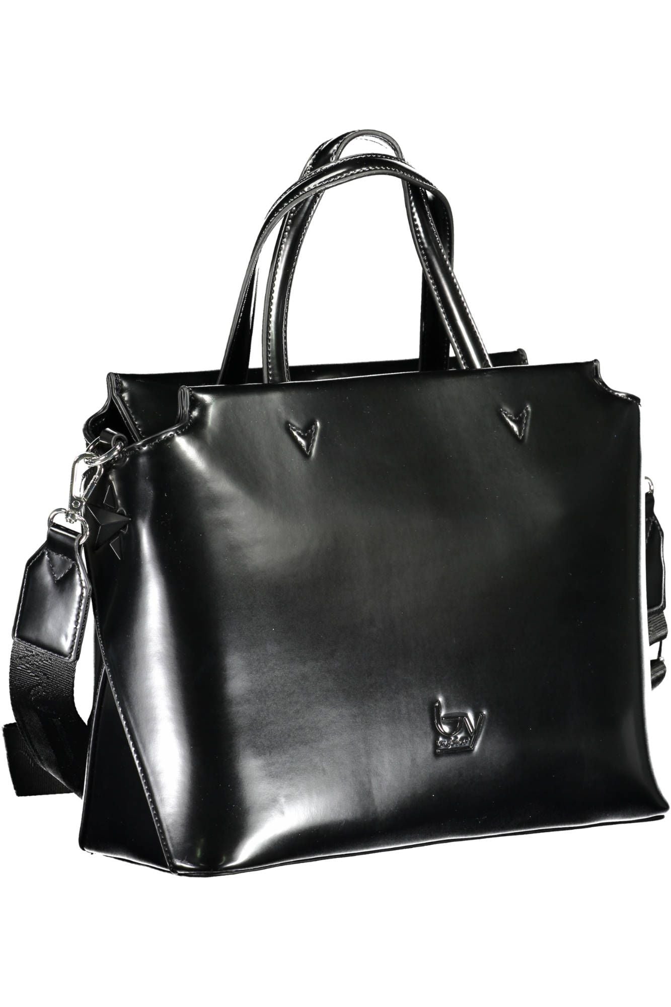 Black Polyethylene Women Handbag