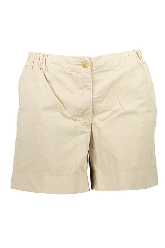 Beige Cotton Women Short