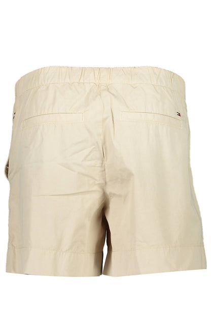 Beige Cotton Women Short