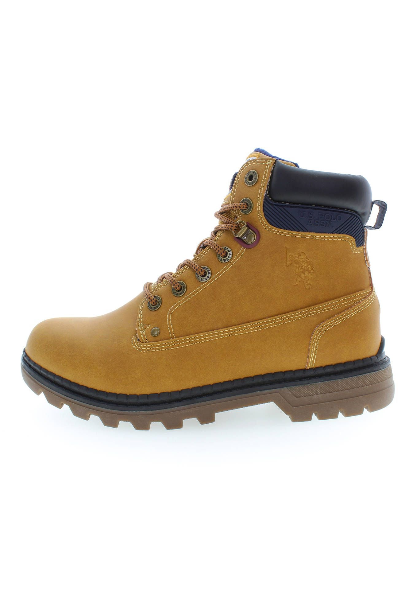 Beige Polyester Men Boot