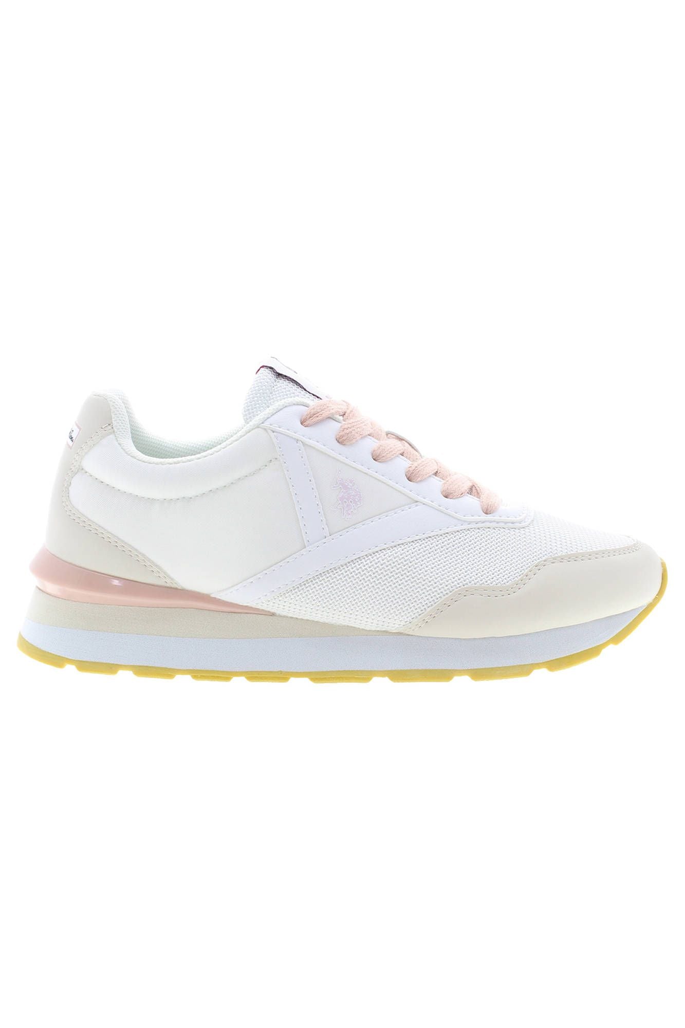 White Polyester Women Sneaker