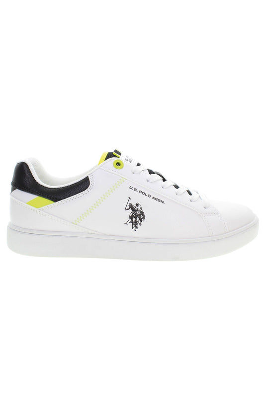 White Polyester Men Sneaker