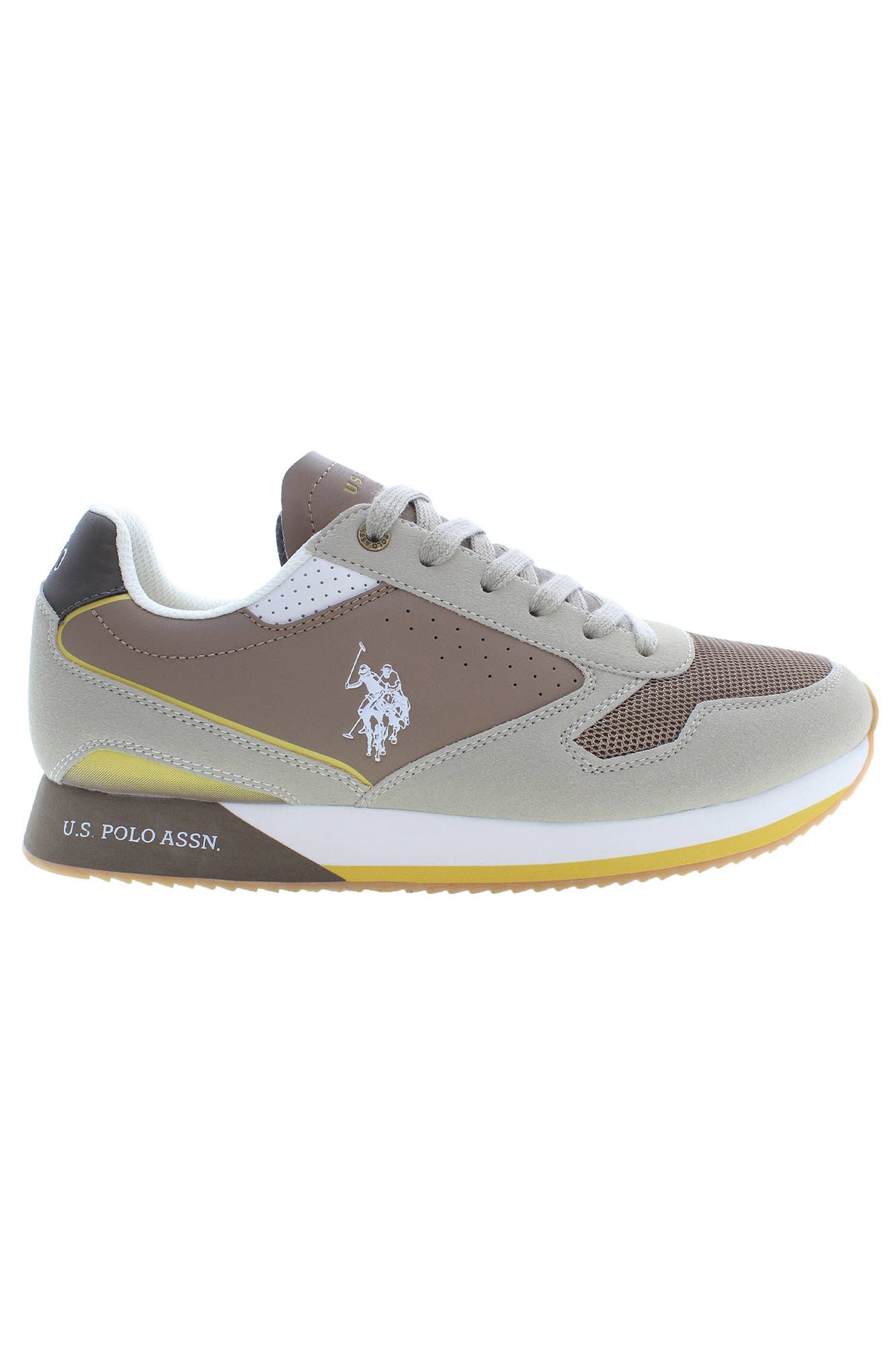 Beige Polyester Men Sneaker