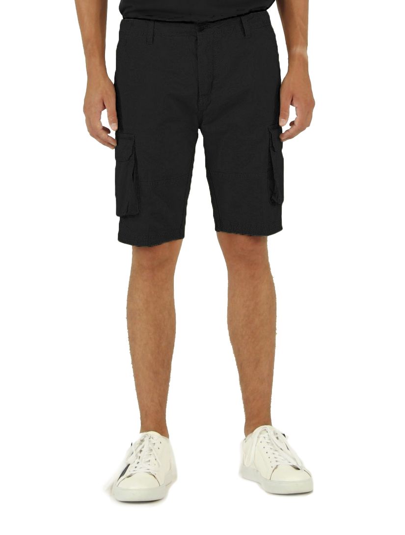 Black Cotton Men's Bermuda Shorts