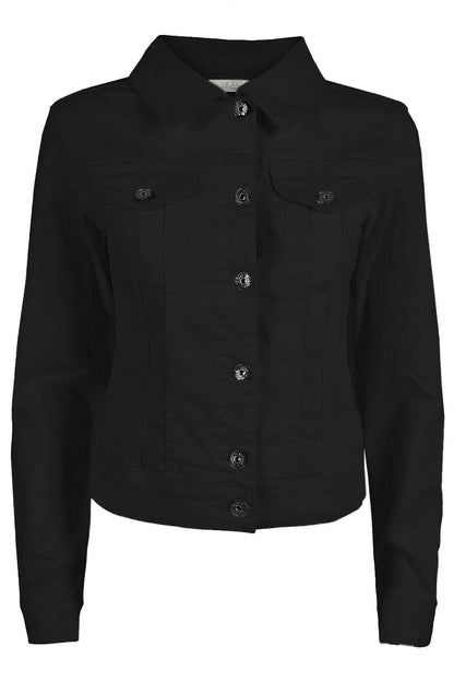 Black Cotton Women Jacket