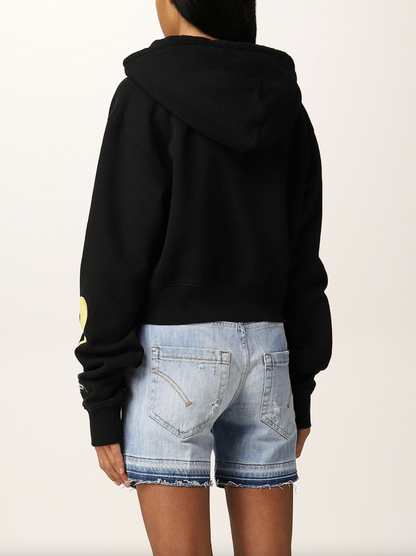 Black Cotton Women Sweater