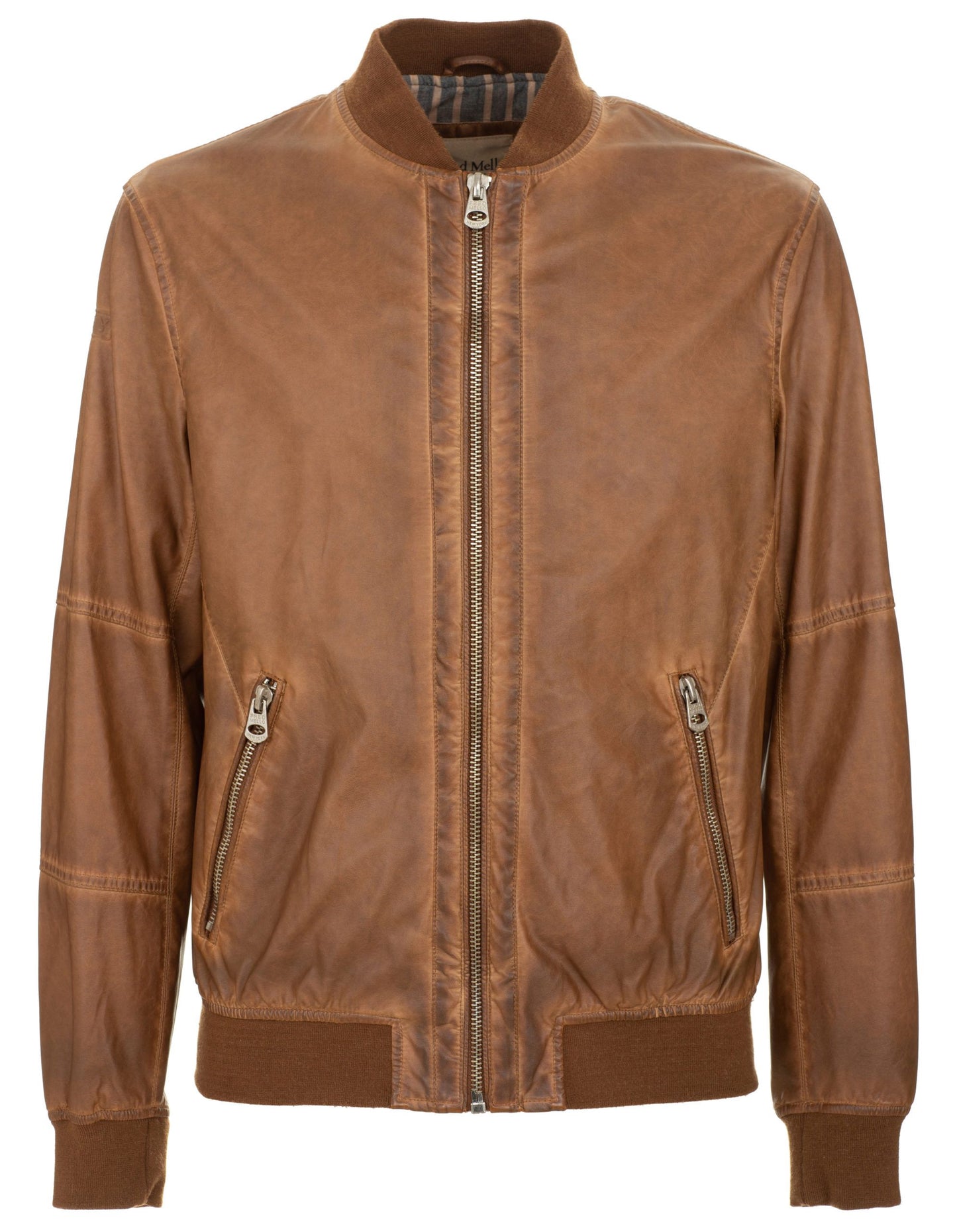 Brown Faux Leather Men Jacket