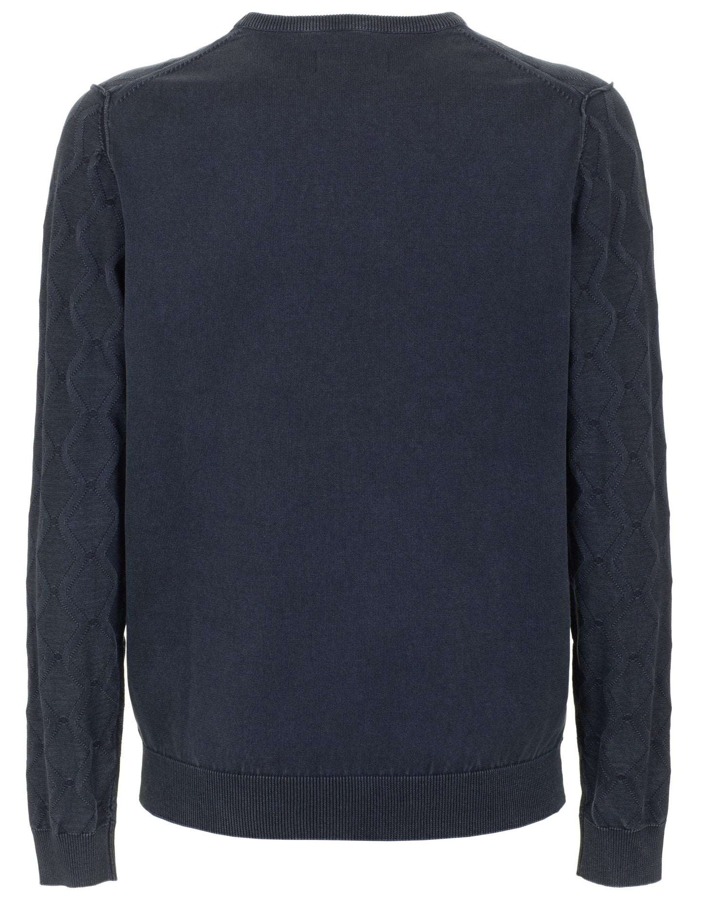 Black Cotton Men Sweater