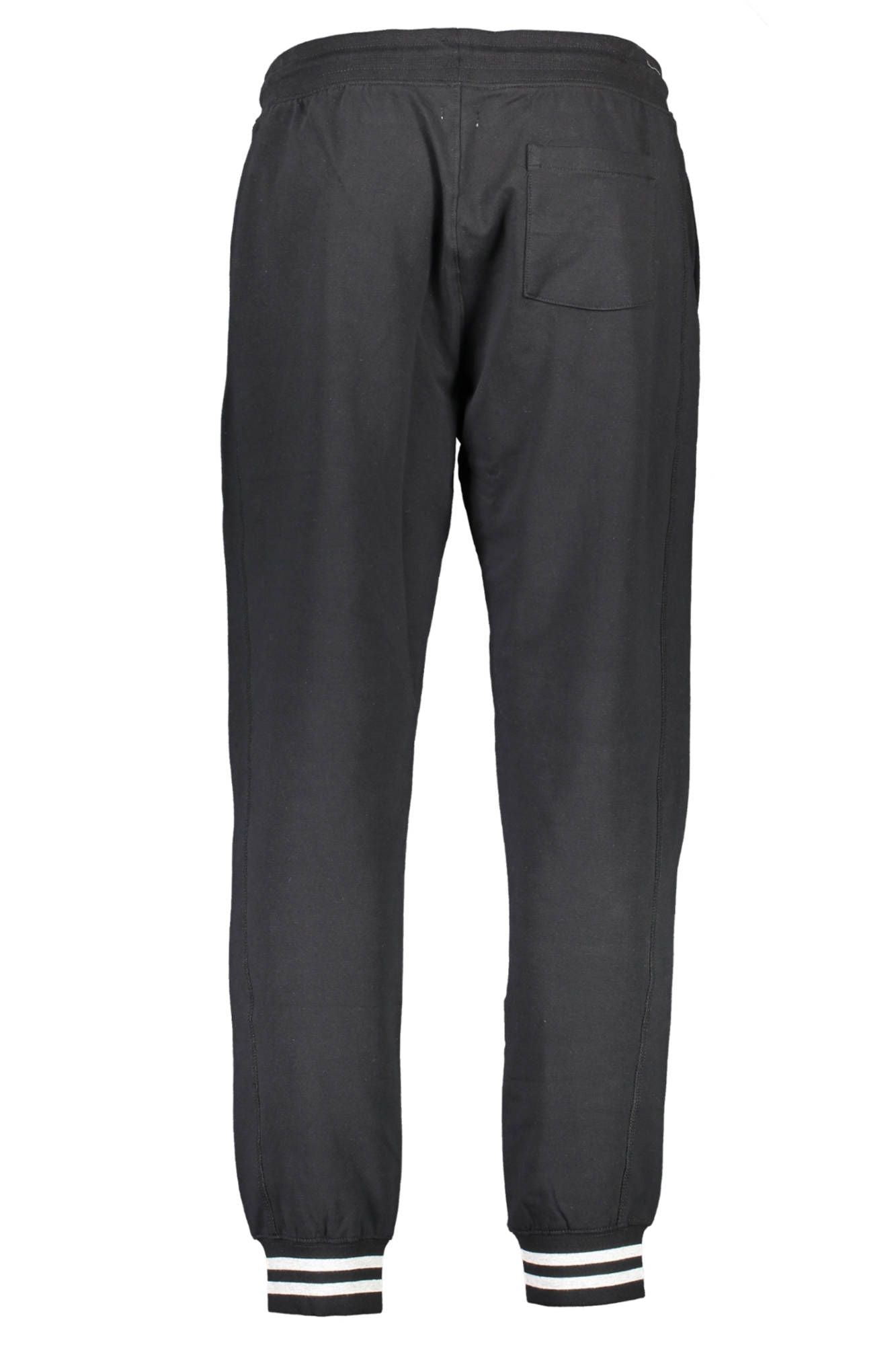 Black Cotton Men Sports Trouser