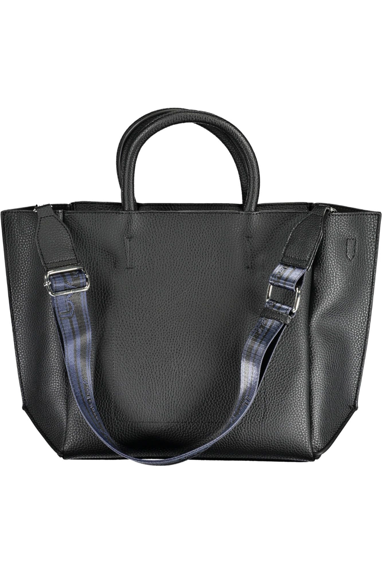 Black Polyethylene Women Handbag