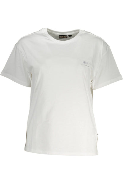 White Cotton Women T-Shirt