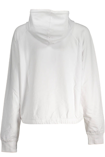 White Cotton Women Sweatshirt