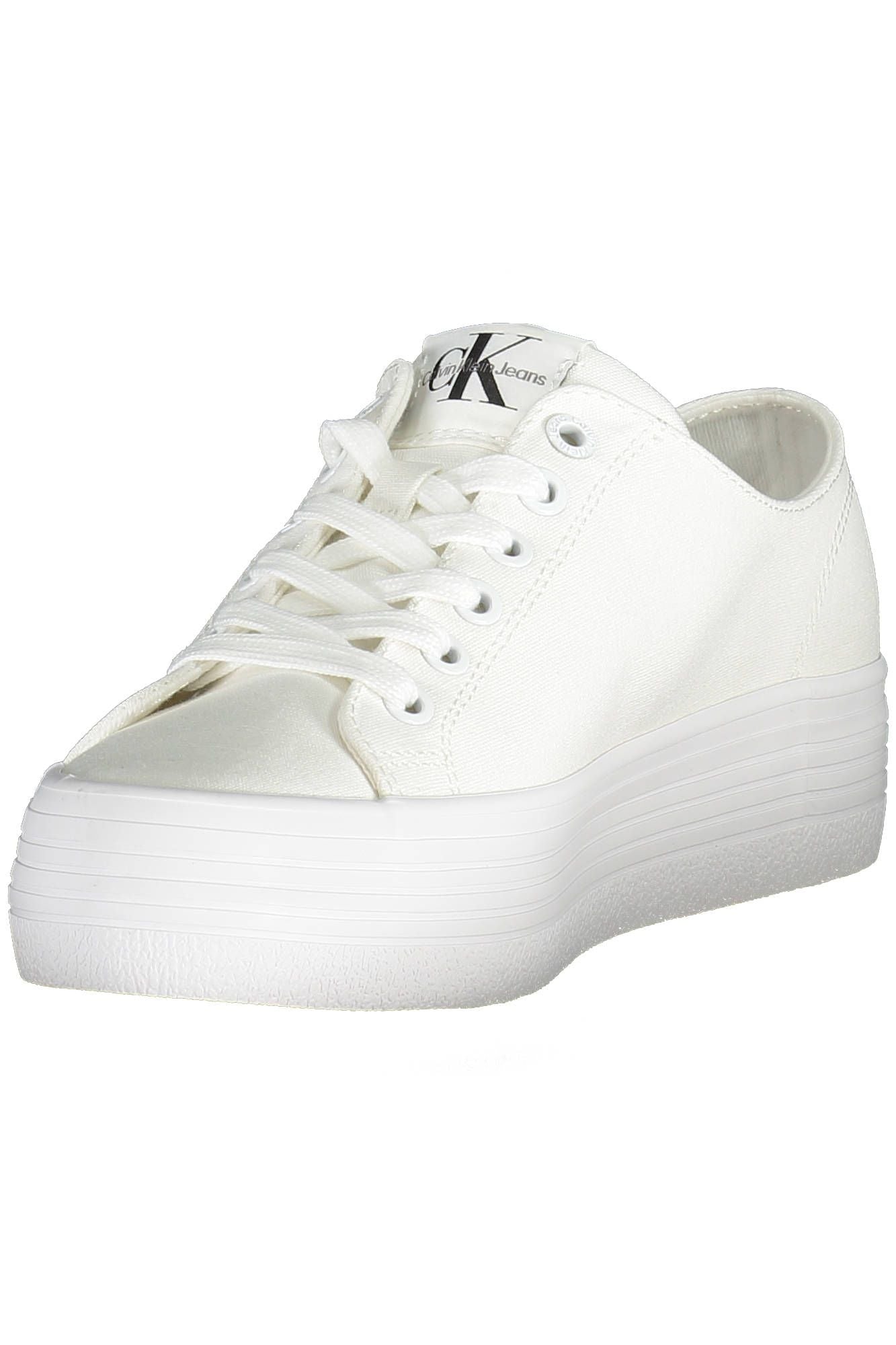 White Cotton Women Sneaker