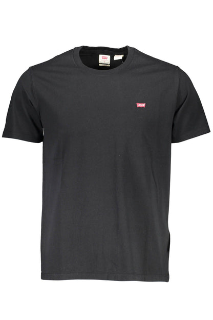 Black Cotton Men T-Shirt