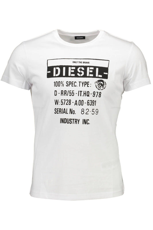 White Cotton Men T-Shirt