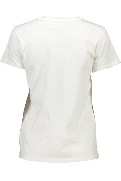 White Cotton Women T-Shirt