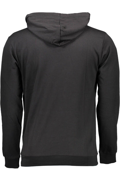 Black Cotton Men Sweater