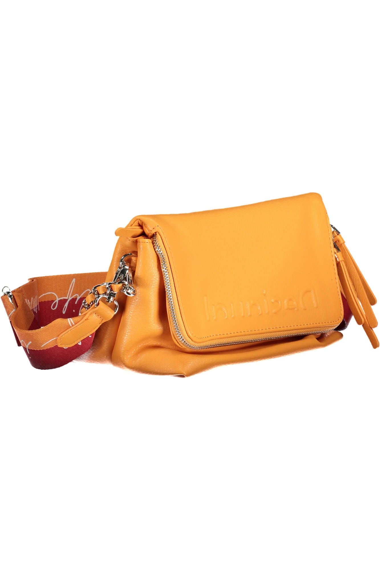 Orange Polyethylene Women Handbag