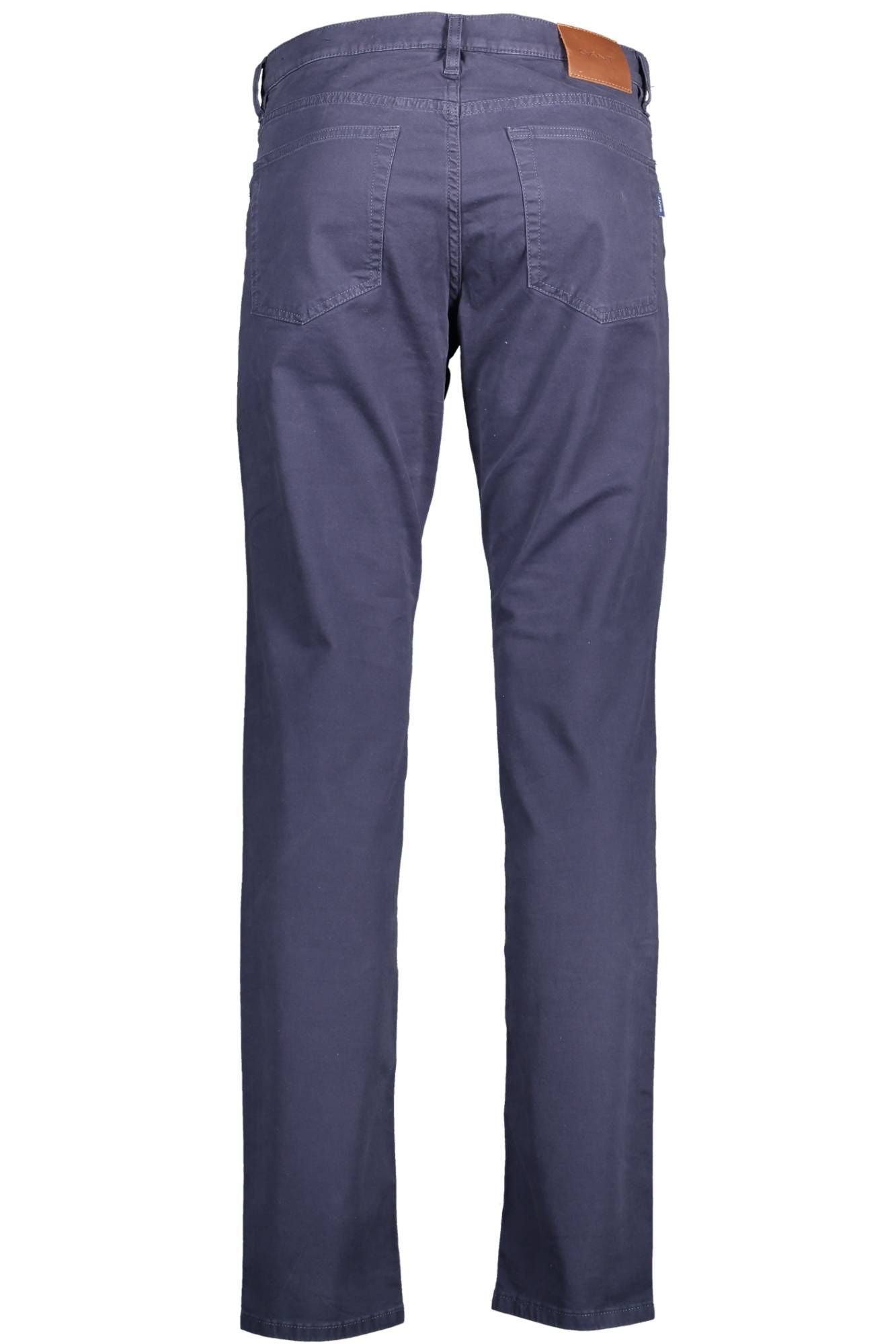 Blue Cotton Men Trouser