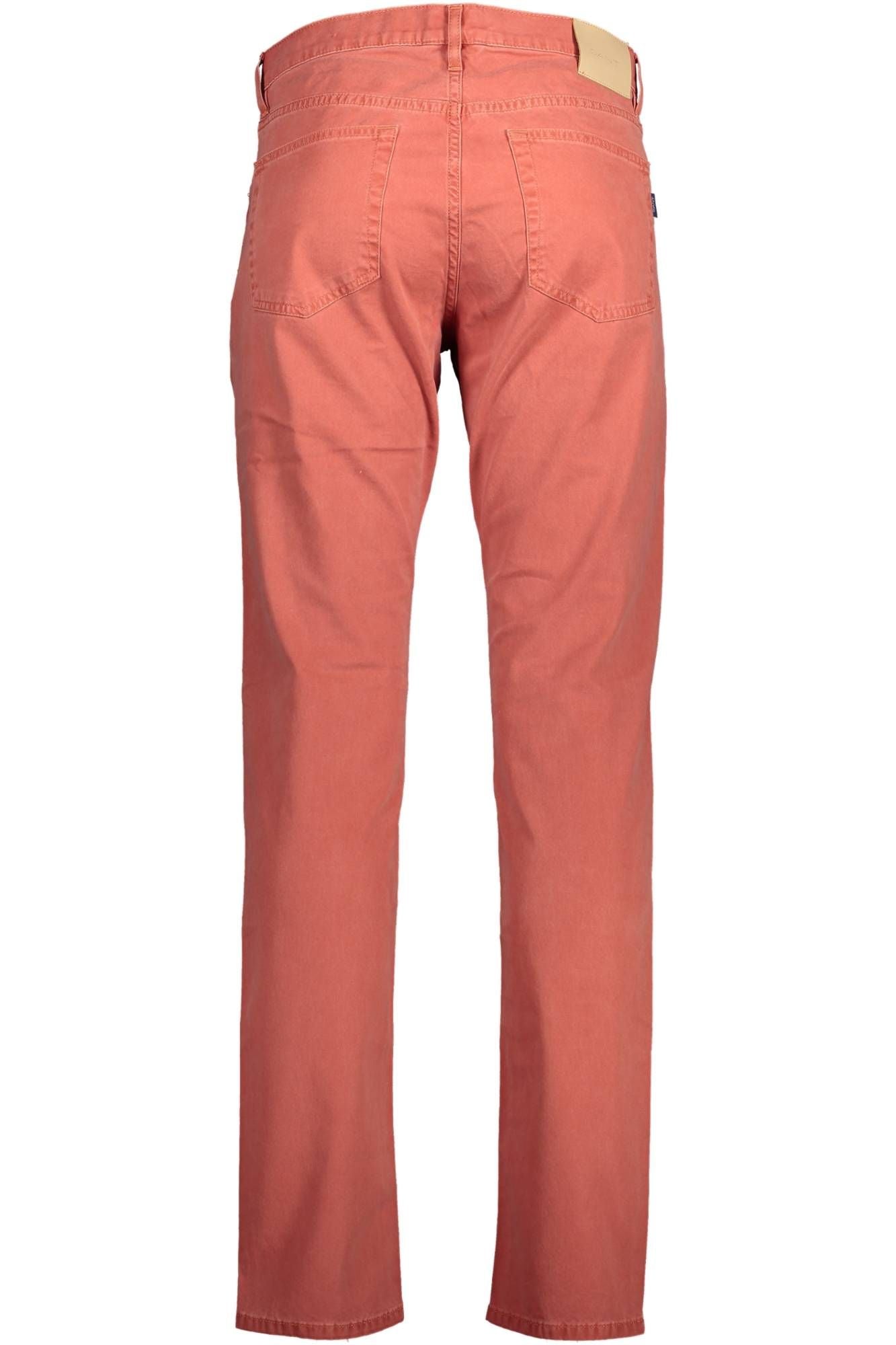 Red Cotton Men Trouser