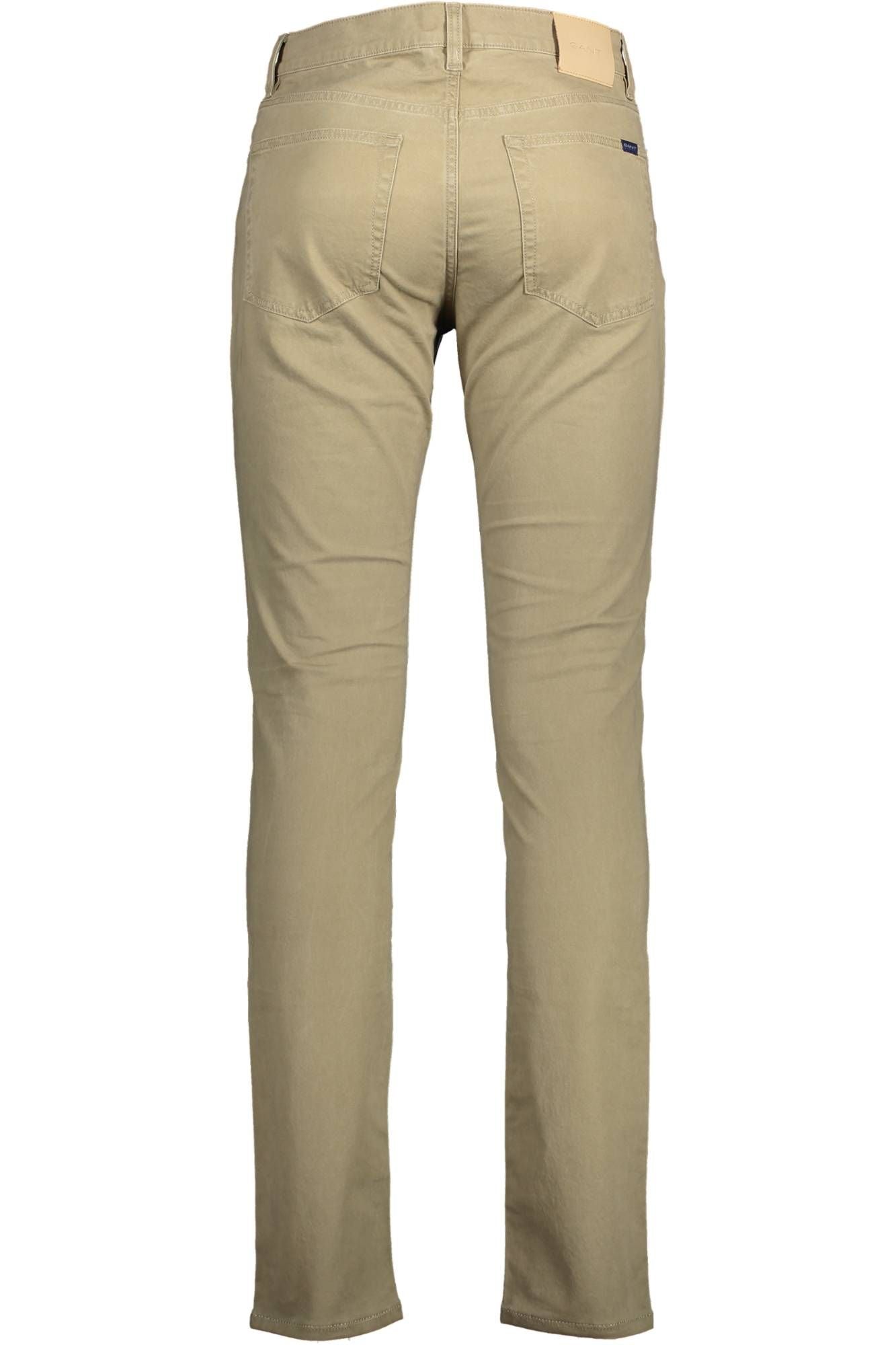 Beige Cotton Men Pant