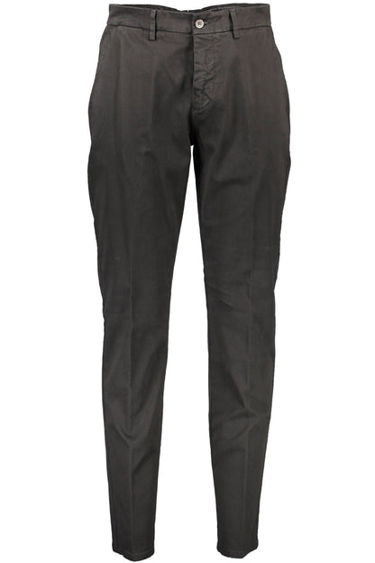 Black Cotton Men Trouser