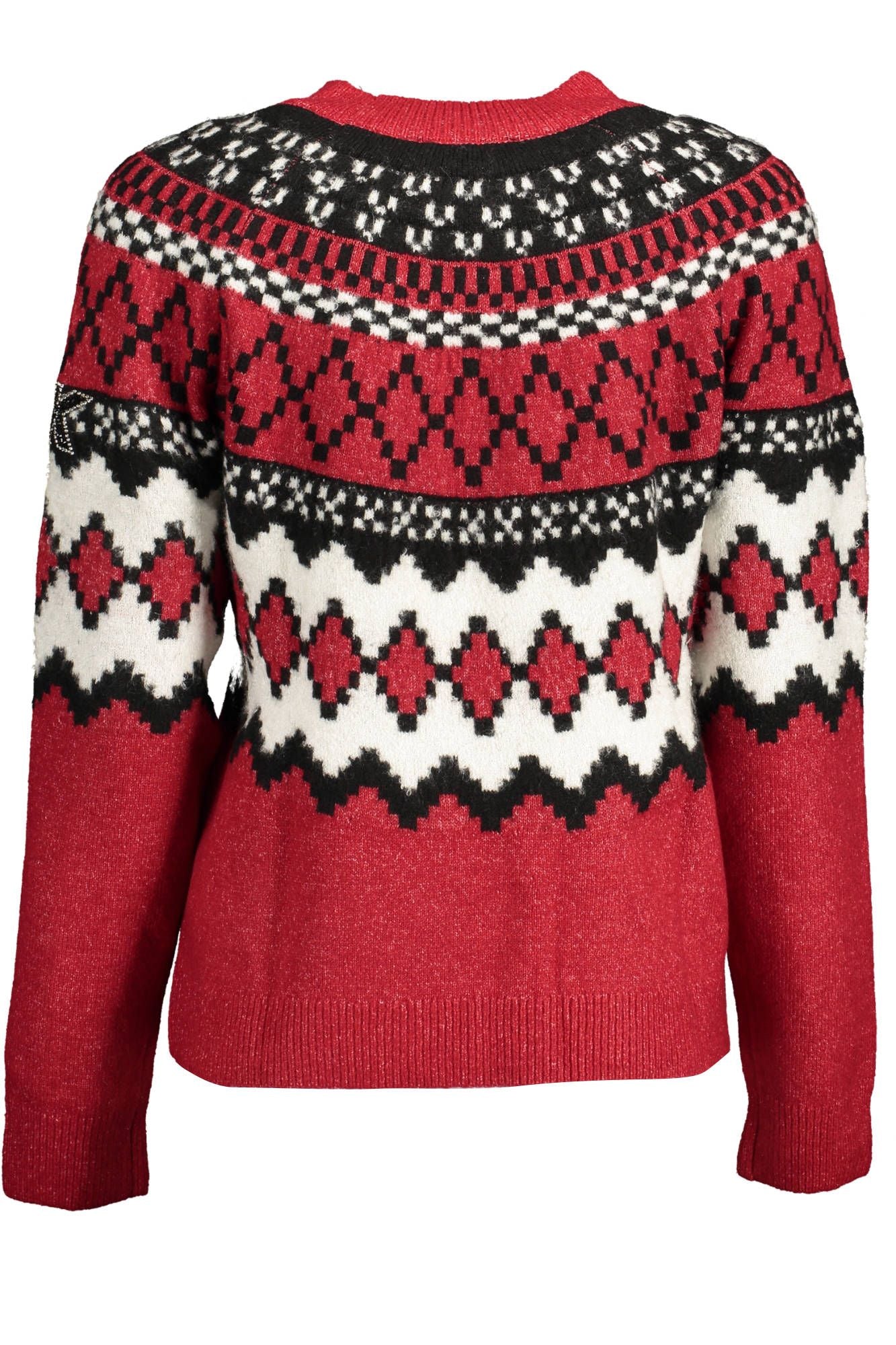 Red Polyester Women Sweater