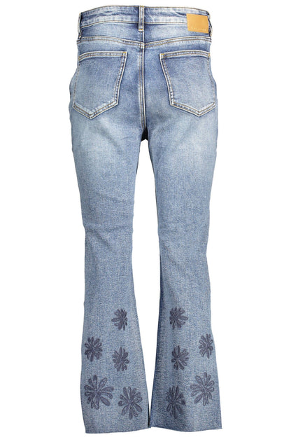 Blue Cotton Women Jeans