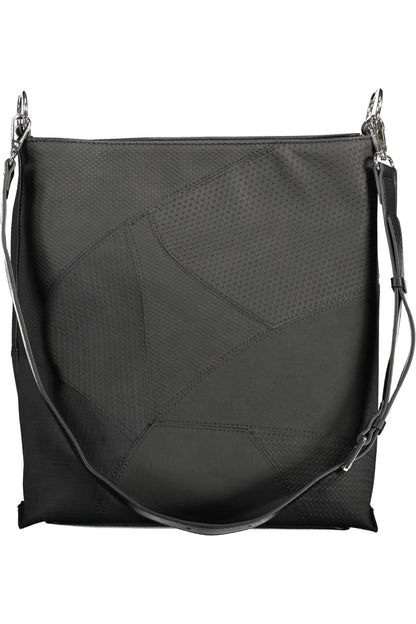 Black Polyethylene Women Handbag