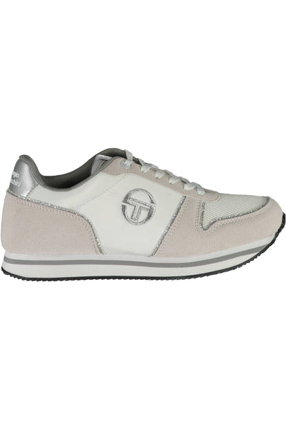 White Polyester Women Sneaker