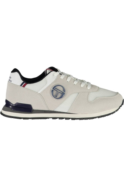 White Polyester Men Sneaker