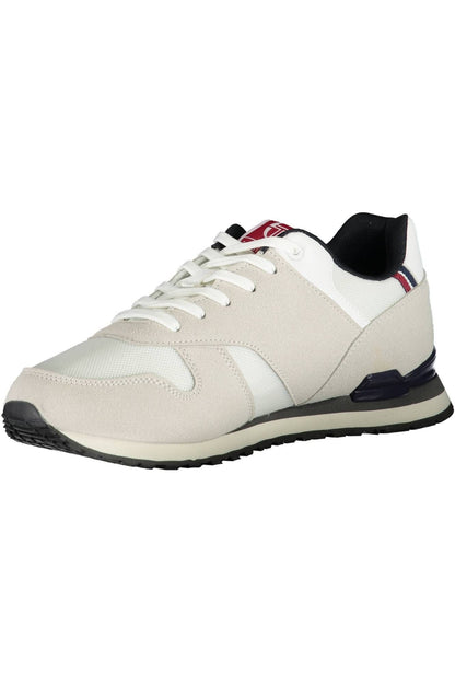 White Polyester Men Sneaker