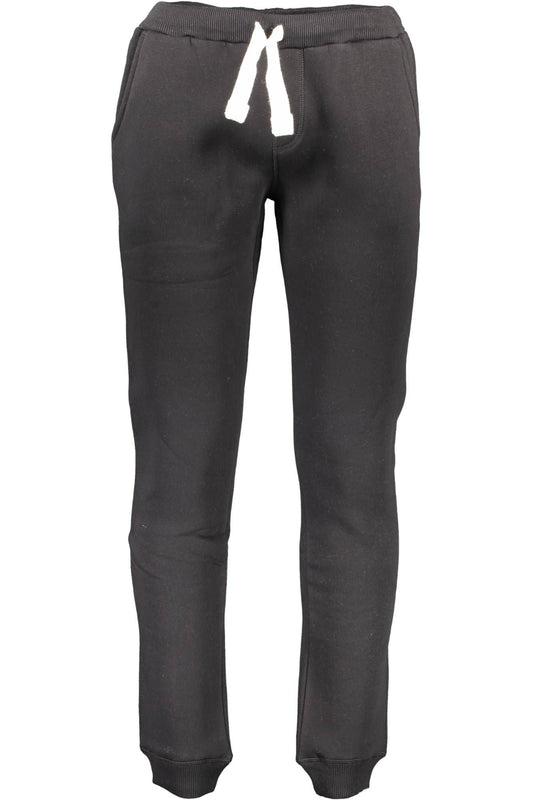 Black Cotton Men Sports Trousers