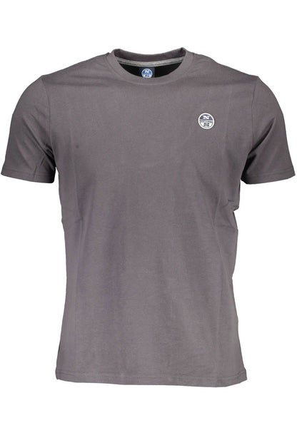 "Gray Cotton Men T-Shirt"