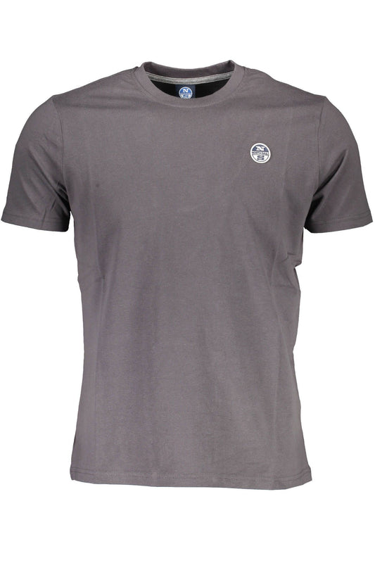 "Gray Cotton Men T-Shirt"